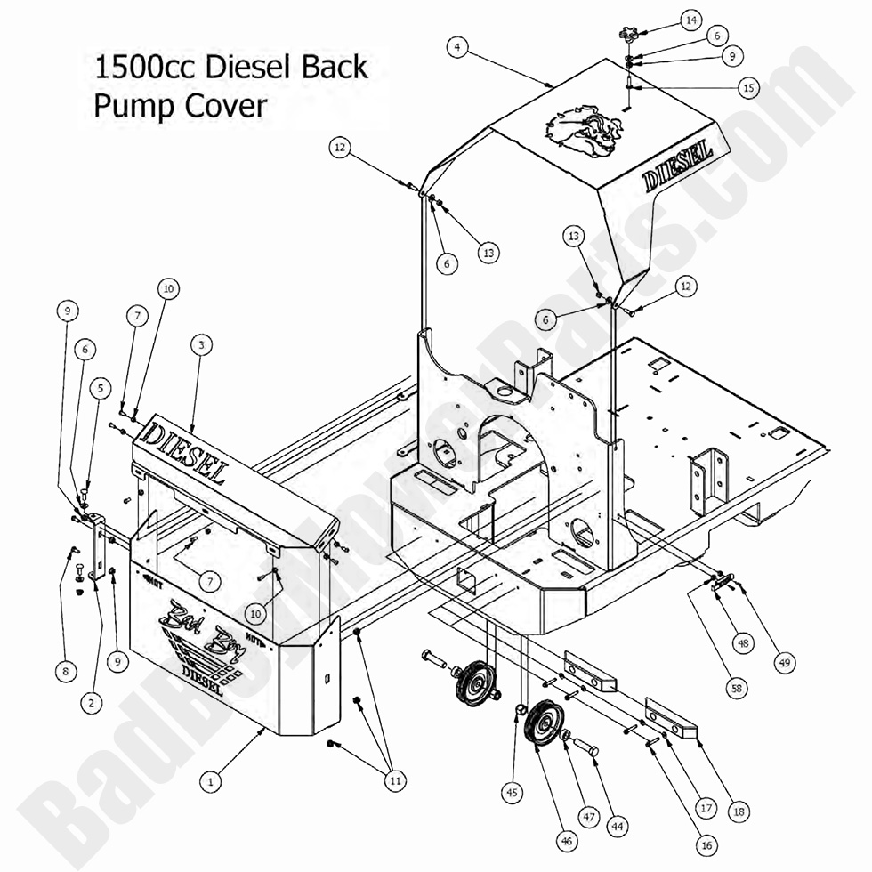 2017 Diesel - 1500cc - Back Pump Cover